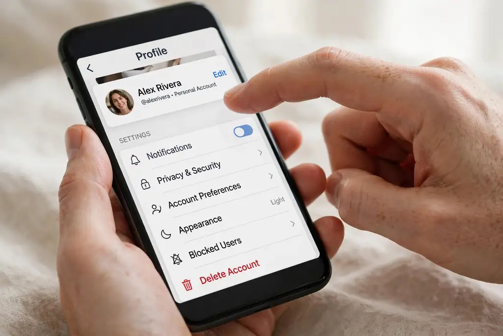 Remini app delete account confirmation screen — how to delete remini account on iPhone and Android
