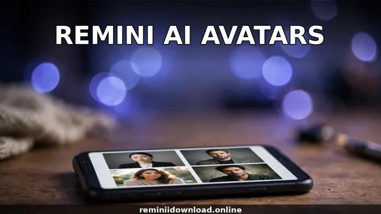 A finished set of remini ai avatars shown as polished portrait thumbnails