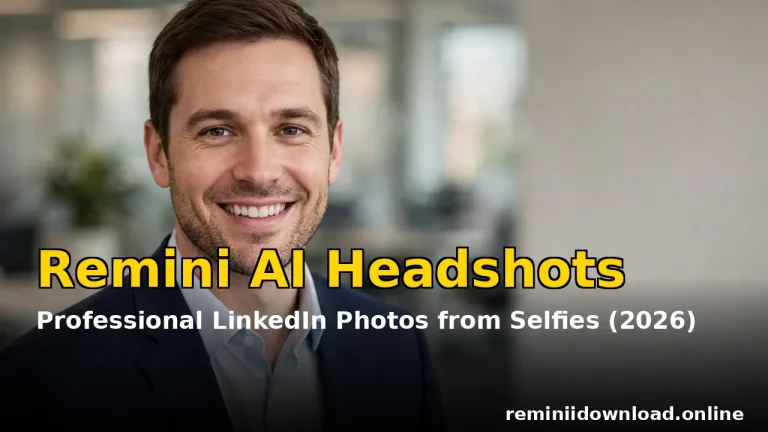 Remini AI Headshots — professional LinkedIn portrait generated from ordinary selfies