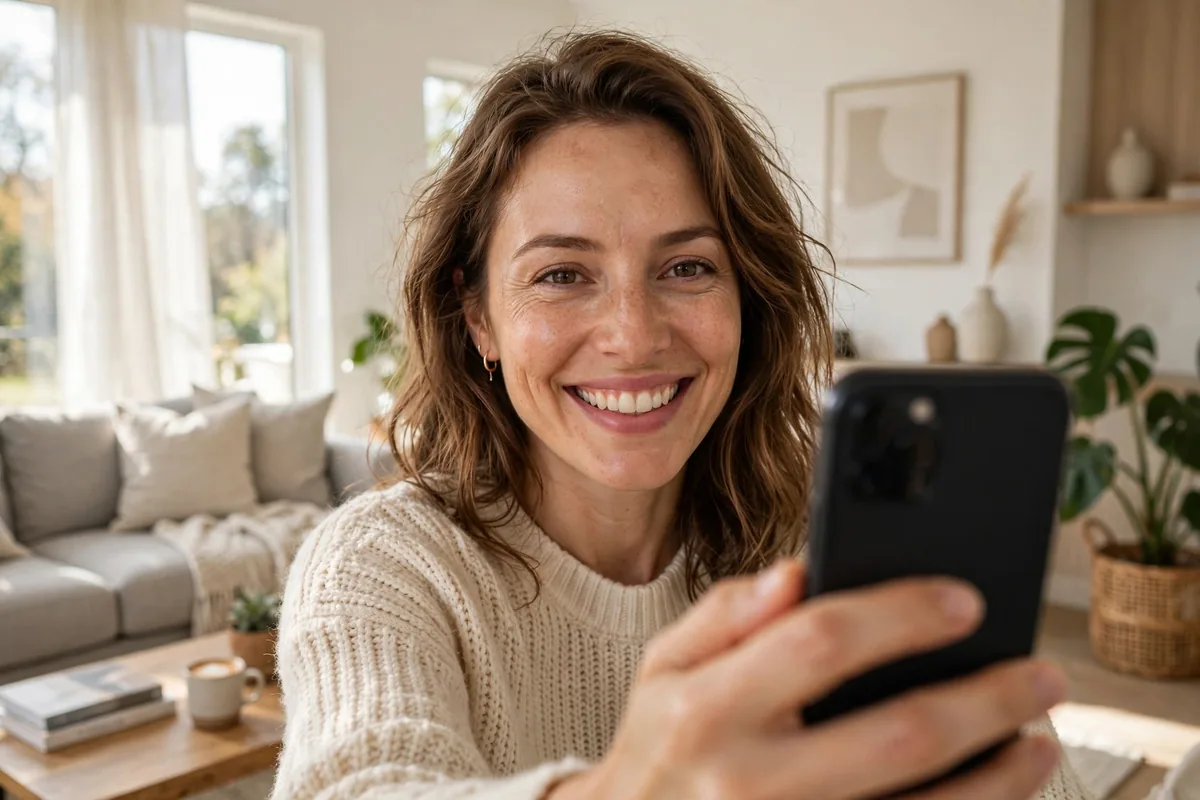 Remini AI headshots source photo tips: taking a well-lit selfie to upload for better results