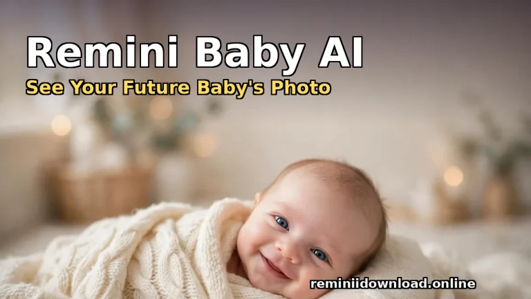 remini baby ai generated portrait of a smiling baby presented as the featured example