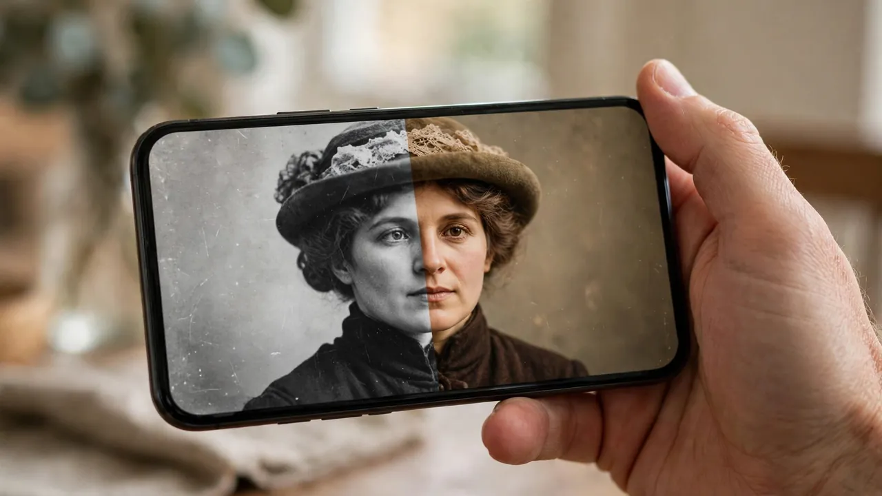 How to use Remini Colorize on a phone to add color to black and white photos