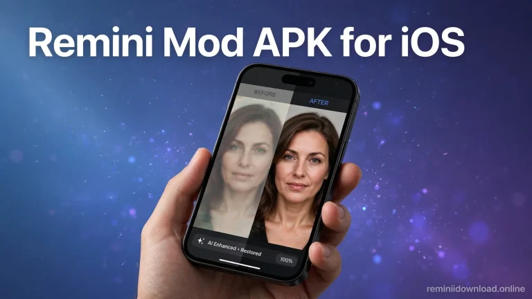 Remini Mod APK for iOS — iPhone truth guide 2026