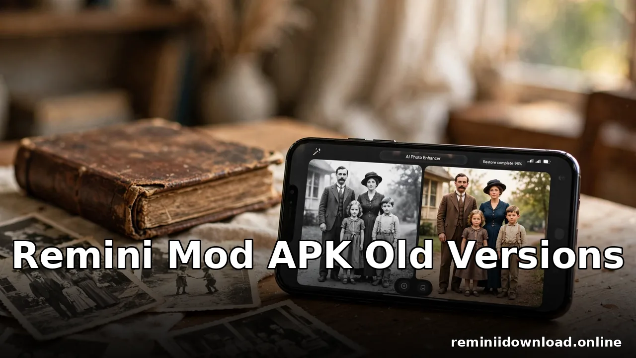 Remini Mod APK old version download archive guide