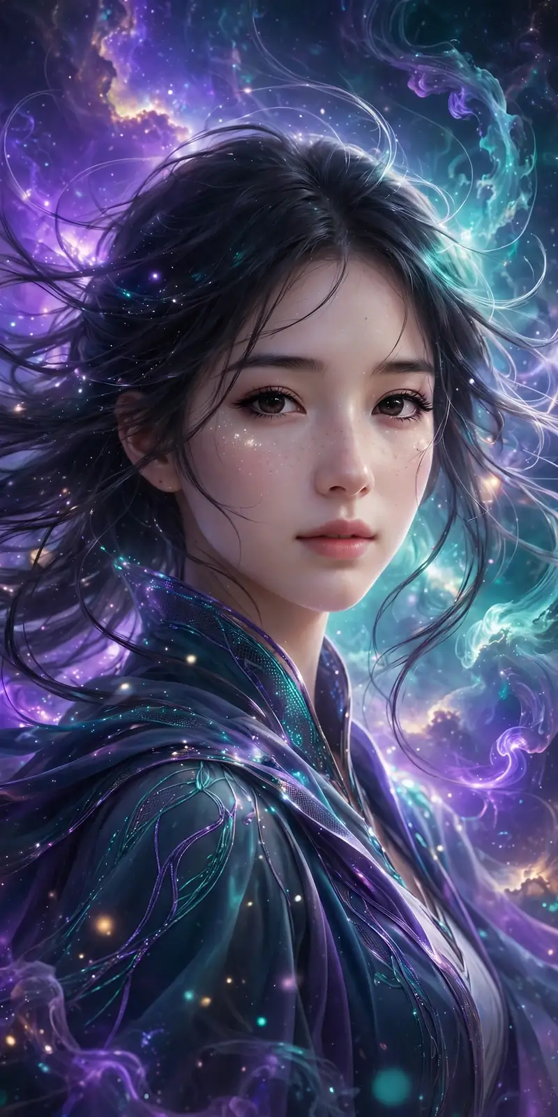 Remini vs Lensa AI avatars — stylized fantasy portrait in the style of Lensa Magic Avatars