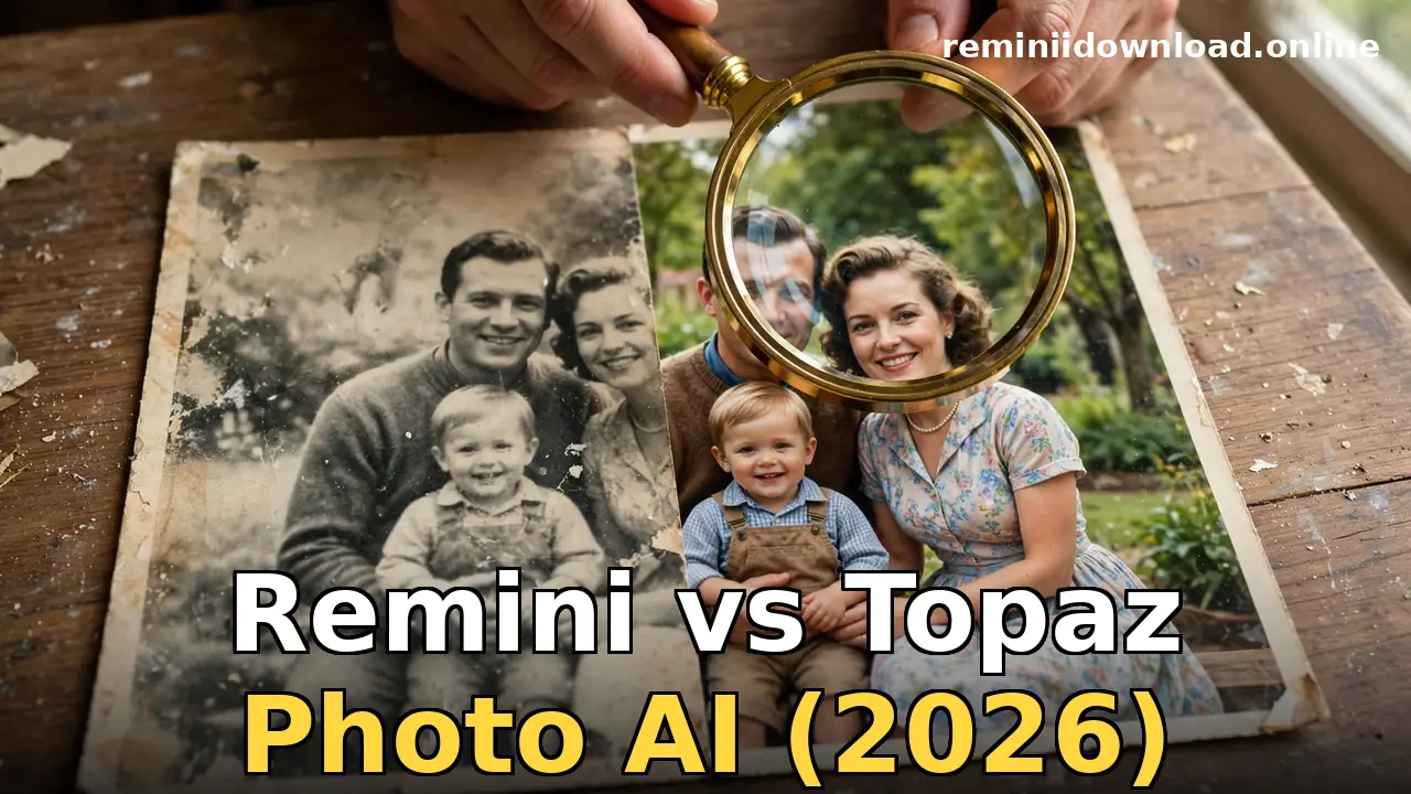 Remini vs Topaz Photo AI comparison — which photo enhancer is better in 2026