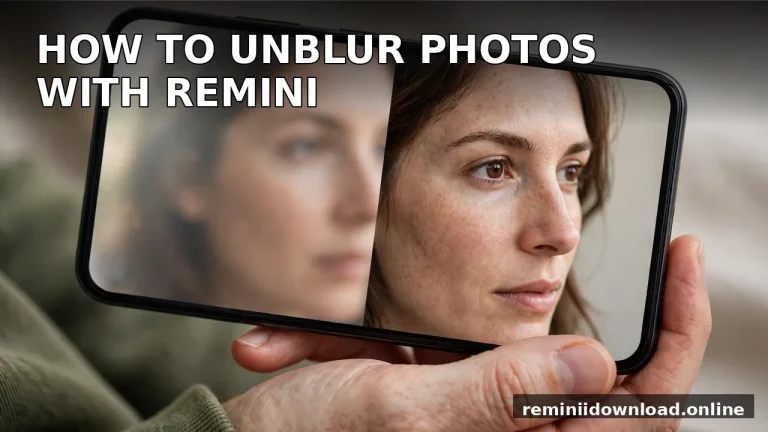 How to unblur photos with Remini — blurry photo becoming sharp on a phone screen
